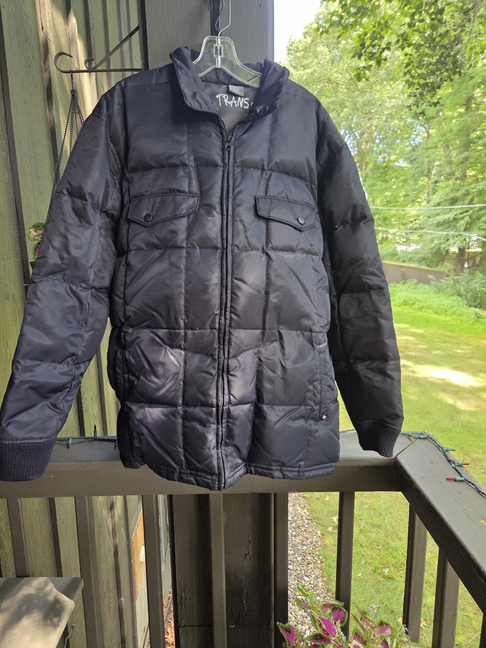 Men's Transnine Black Quilted Snowboard Ski Jacket Size Large